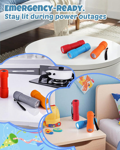 EverBrite 9-LED Flashlight 4-Pack – Weather-Friendly Portable Light for Patio, Picnic, and Backyard Gatherings