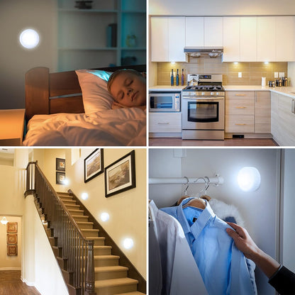 EverBrite LED Puck Light – Cozy Ambient Light for Bookshelves and Bookcases, Triangle and Round