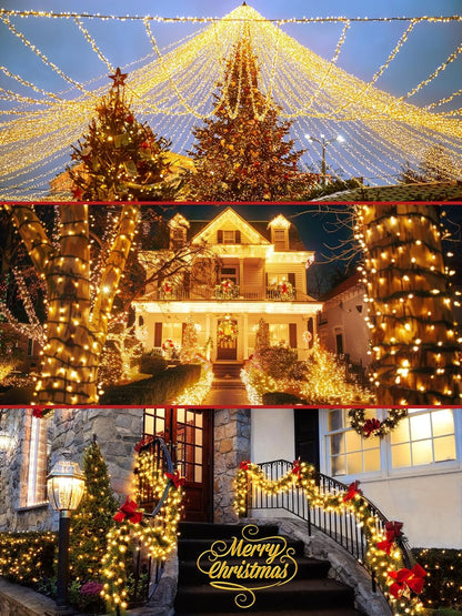 Everglow 66FT LED String Lights – Cozy Living Room Decor with Warm White Glow and 13 Lighting Modes