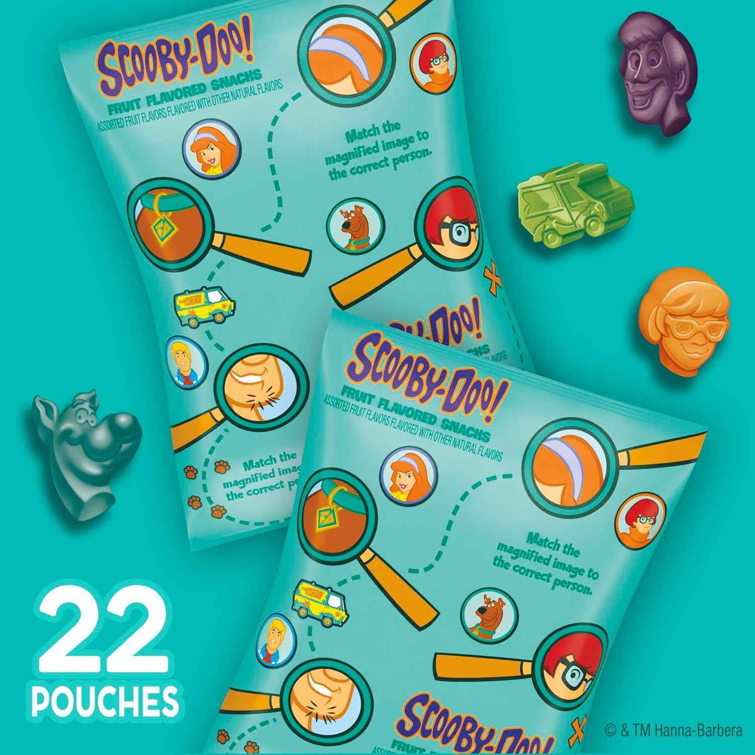 Scooby-Doo Fruit Flavored Snacks Gluten Free 22 Pouch Better For You Kids Snack with Vitamin C
