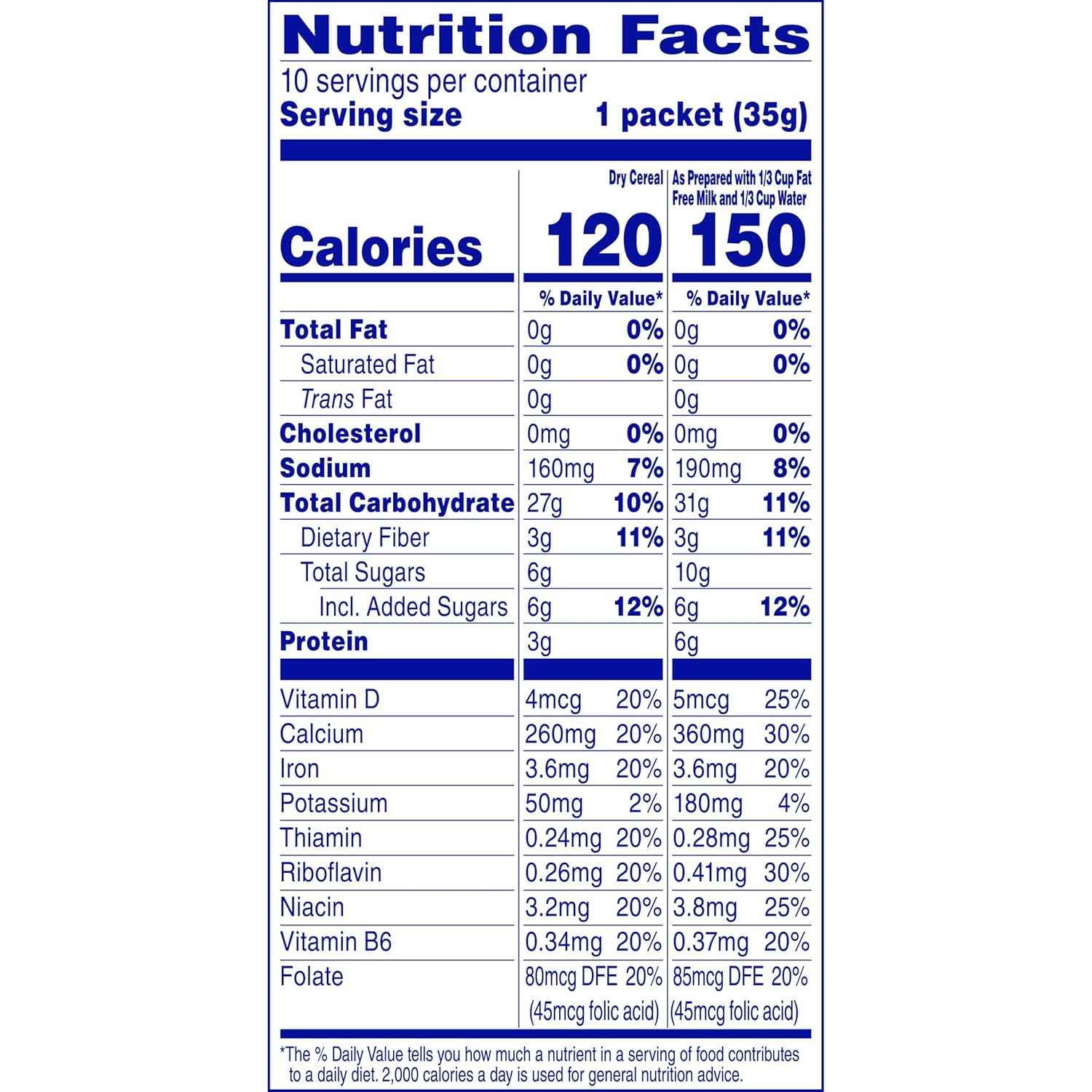 Cream of Wheat Lower Sugar Cocoa Hot Cereal – Fast Microwave Breakfast for Focused Workdays, 10 Packets