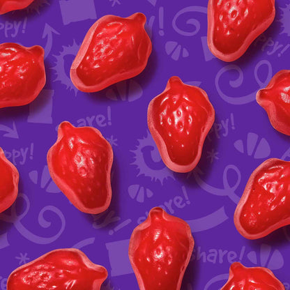 Funables Fruit Snacks for School Lunch & Birthday Goody Bags, Strawberry 22-Count Box