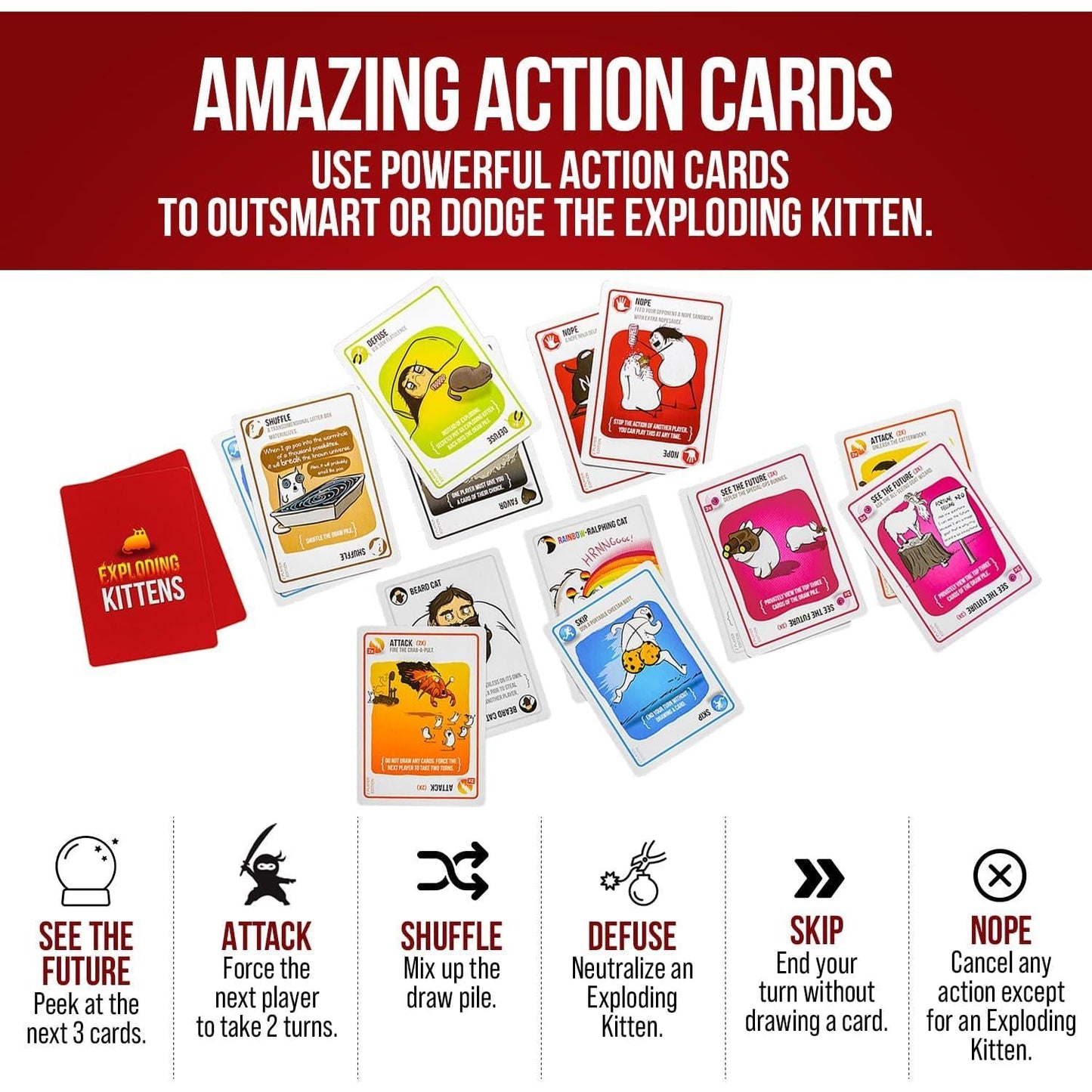 Exploding Kittens Party Pack – White Elephant Exchange Favorite, Hilarious Holiday Gift Under 15 Minutes