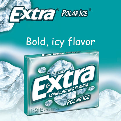 Extra Polar Ice Sugarfree Gum – Portable Chewing Gum for Outdoor Adventures, Pack of 2 (90 ct)