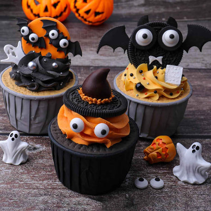 Halloween Candy Eyeballs for Cake – Playful Dessert Toppings for Kids' Spooky Birthday Decor