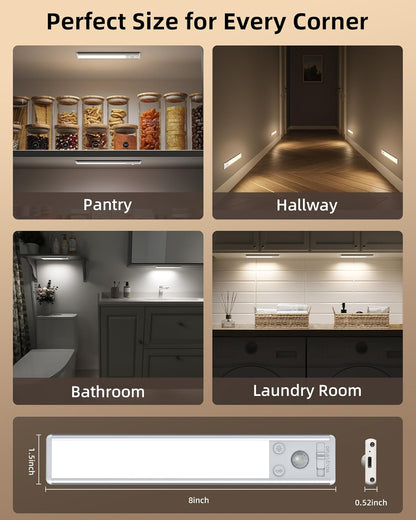 EZVALO Wireless Puck Light – Brushed Aluminum Profile, Adhesive Mount for Clutter-Free Interiors