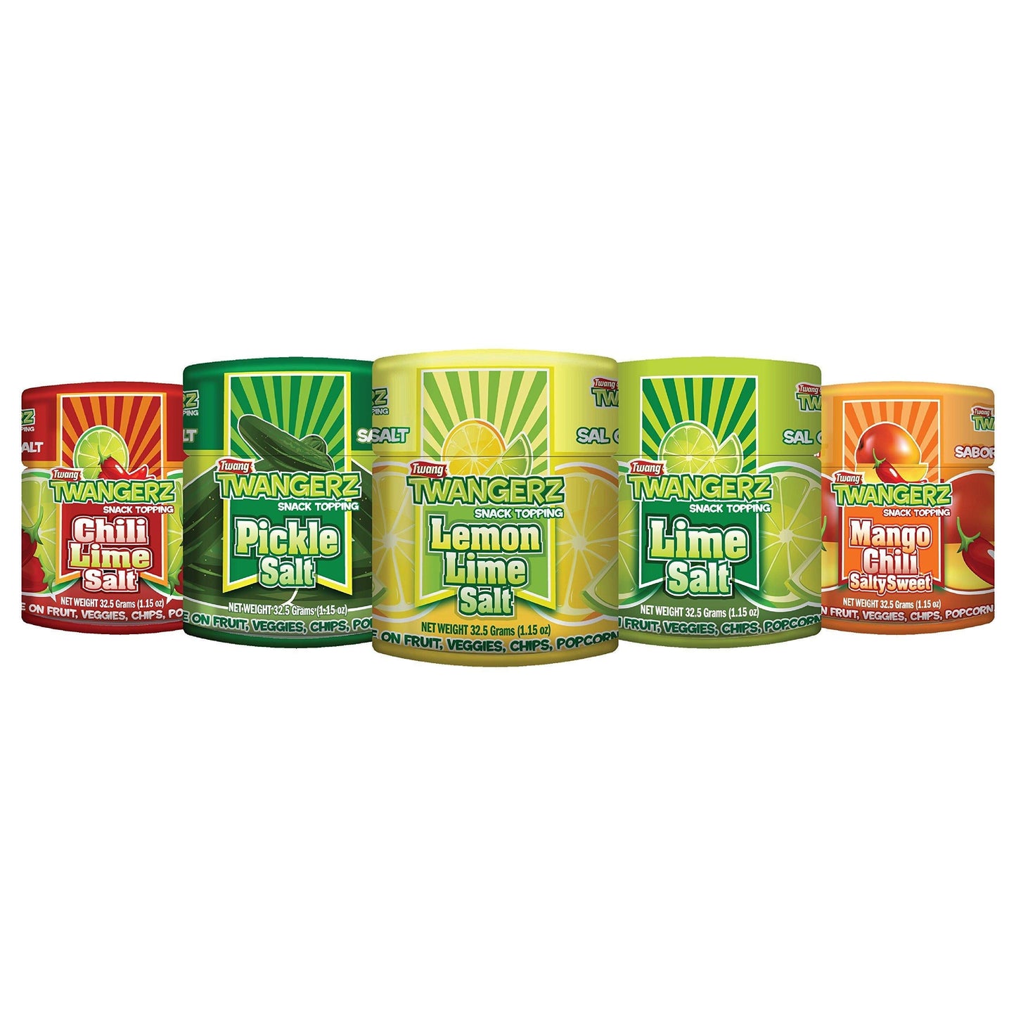 Twangerz_Variety_Seasoning_Salt_Snack_Topping,_1.15_Ounce_Shaker_(Set_of_5)_-_Natural_Flavor