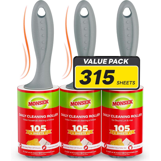 4X_Extra_Sticky_Lint_Roller_for_Pet_Hair,_Lint_Rollers_315_Sheets_Mega_Value_Set,_Pet_Hair_Remover_with_3_Upgraded_Handle_3_Rollers,_Portable_Lint_Remover_for_Clothes,_Furniture,_Dog_&_Cat_Hair