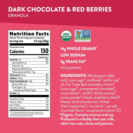 Nature's Path Love Crunch Dark Chocolate & Red Berries Granola – Mindful Morning Snack for Clean-Label Wellness Routines