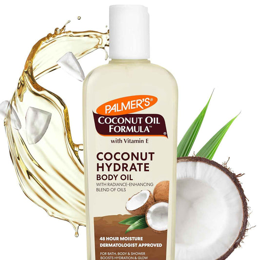 Palmer's Coconut Oil Body Oil Spray – Clean Beauty Staple for Uncluttered Bathroom Counter, 48-Hour Hydration