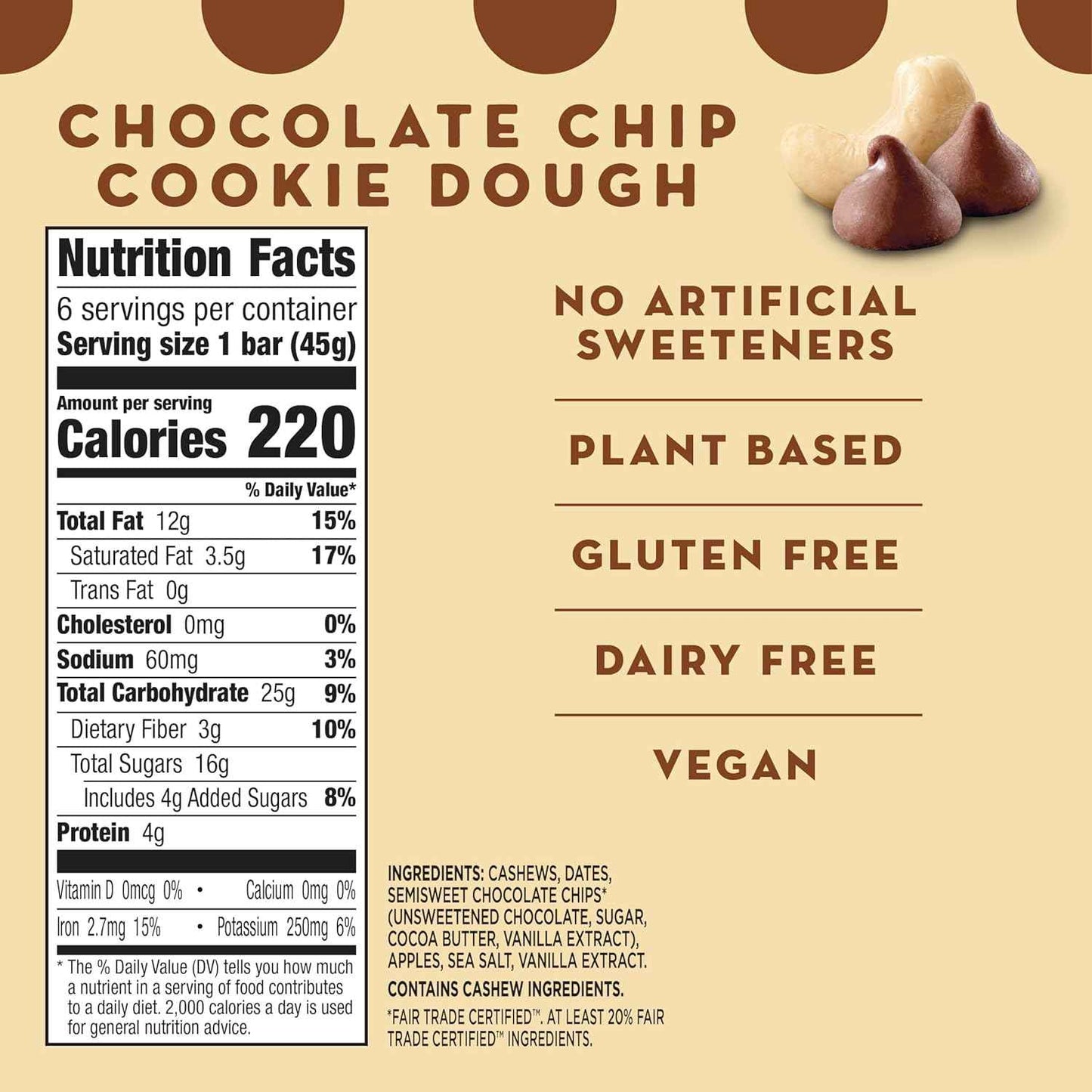 Larabar Chocolate Chip Cookie Dough Bars — Portable Trail-Ready Energy for Hiking and Cycling