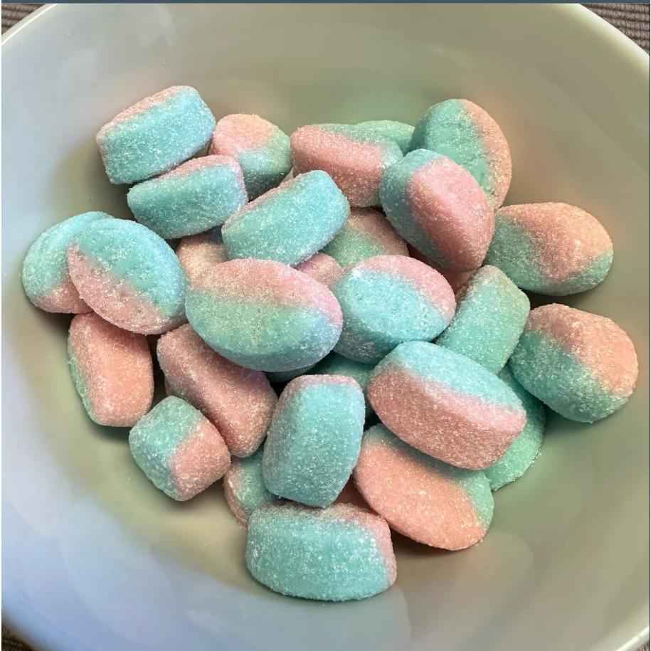 Bubs Goody Sour Ovals Raspberry Caramel – Family Movie Night Candy for Kids Snack Drawer