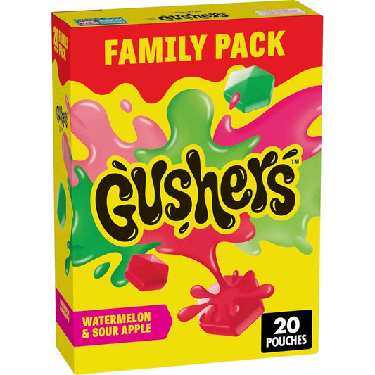 Gushers Watermelon Sour Apple Snack Pouches – Pantry Ready Bulk Pack for Meal Prep Parents and Weekly Lunchbox Planning
