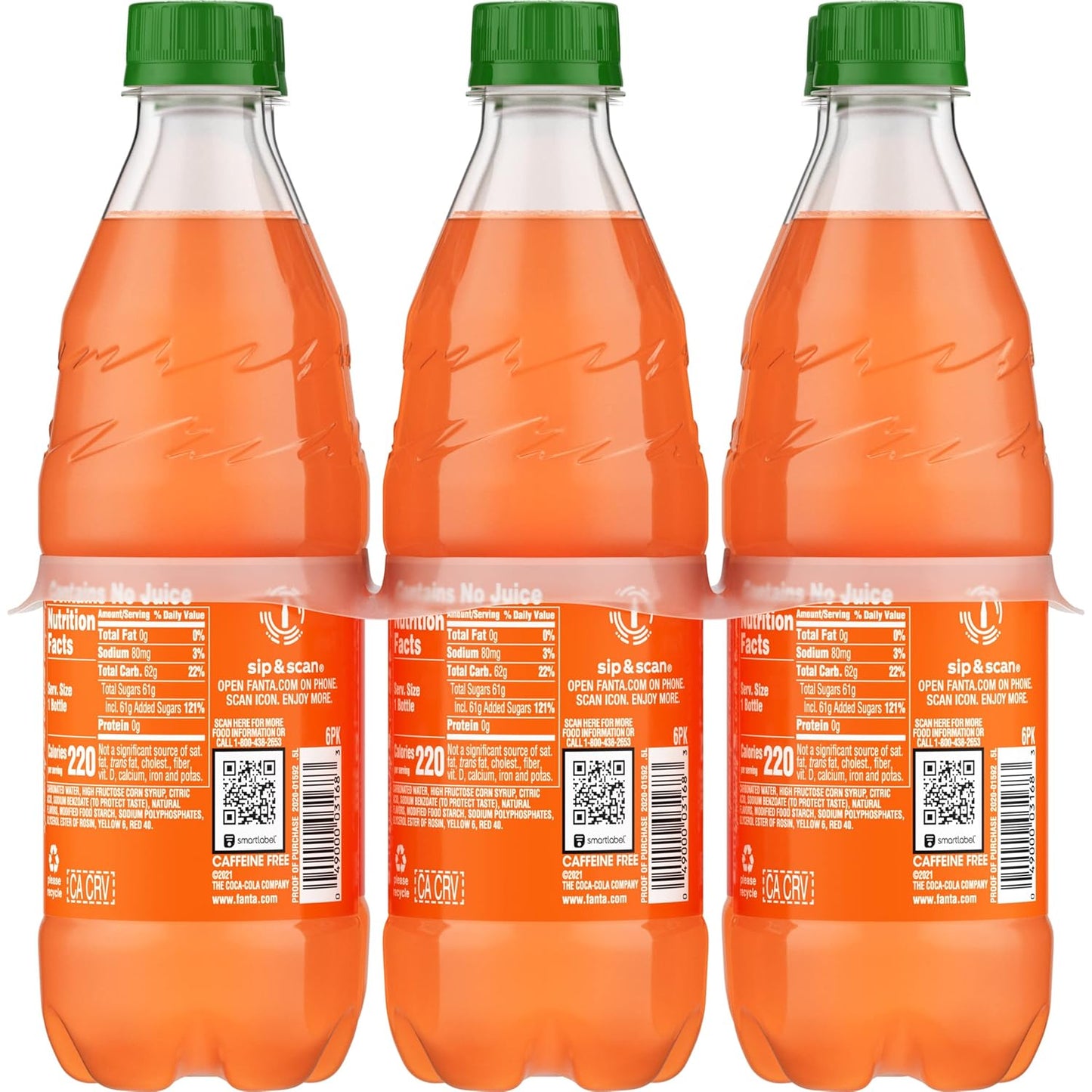 Fanta Orange Soda – Camping and Park Drink, Travel-Friendly 6 Pack of 16.9 fl oz Bottles