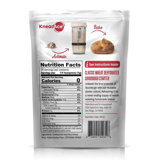 KneadAce Sourdough Starter Culture – Thoughtful Birthday Gift for Women Who Love Baking, Fast-Activating Wild Yeast for Homemade Bread