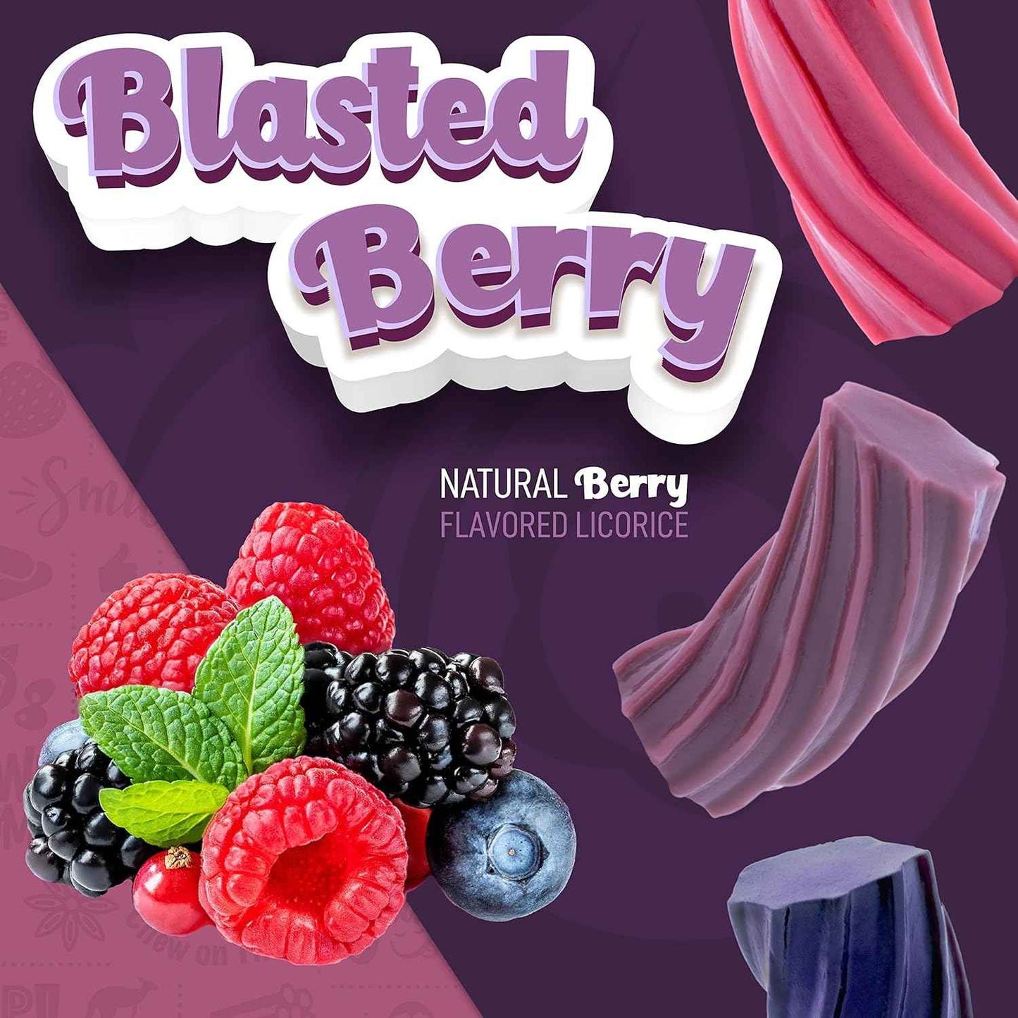 Wiley Wallaby Licorice 10 Ounce Classic Gourmet Soft & Chewy Australian Blasted Berry Candy Twists – Resealable Berry Chews for Camping Trips and Road Travel