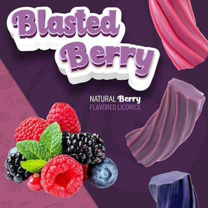 Wiley Wallaby Licorice 10 Ounce Classic Gourmet Soft & Chewy Australian Blasted Berry Candy Twists – Resealable Berry Chews for Camping Trips and Road Travel
