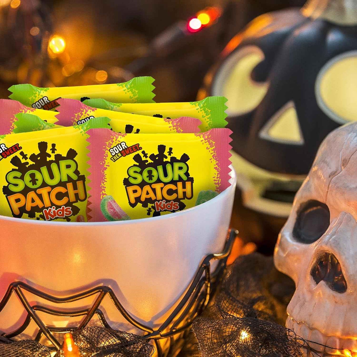 SOUR PATCH KIDS Halloween Candy Variety Pack - Bulk Trick or Treat Bags for Classroom Party Gift Bag Stuffers