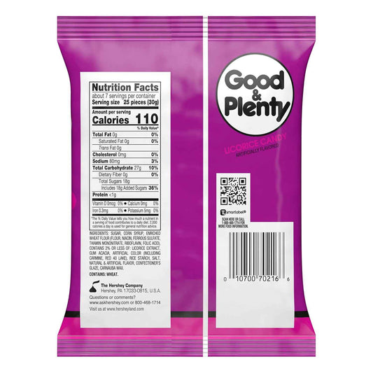 Good & Plenty Licorice Candy – Heart-Shaped Valentine's Day Gift for Wife, Pink and Black Candy Coated
