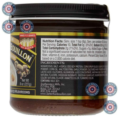 Better Than Bouillon Premium Mushroom Base – Low-Sodium Umami Boost for Family Dinner Table