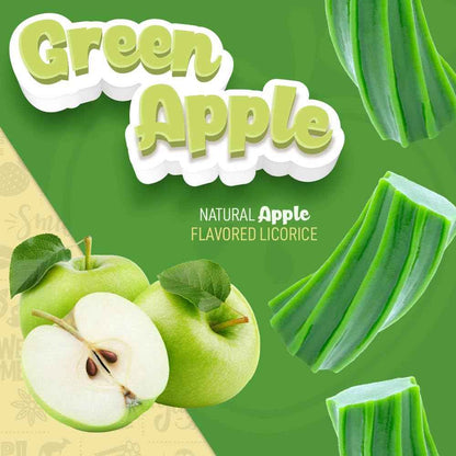Wiley Wallaby Green Apple Licorice – Resealable 10 oz Pouch for Road Trips, Car Snacks & Picnics