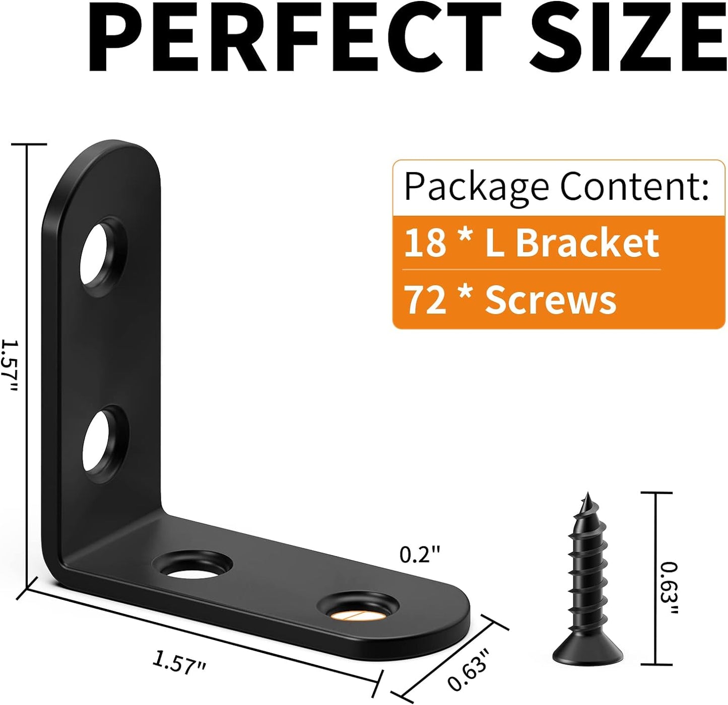 FATLODA L Bracket Kit – Furniture Safety Hardware for Securing Bookcases to the Wall in Kids' Rooms
