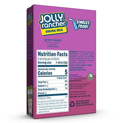 Jolly_Rancher_Singles_to_Go_-_Green_Apple,_6_Boxes_with_6_Packets_Each_-_Total_36_Servings_of_Powdered_Beverage