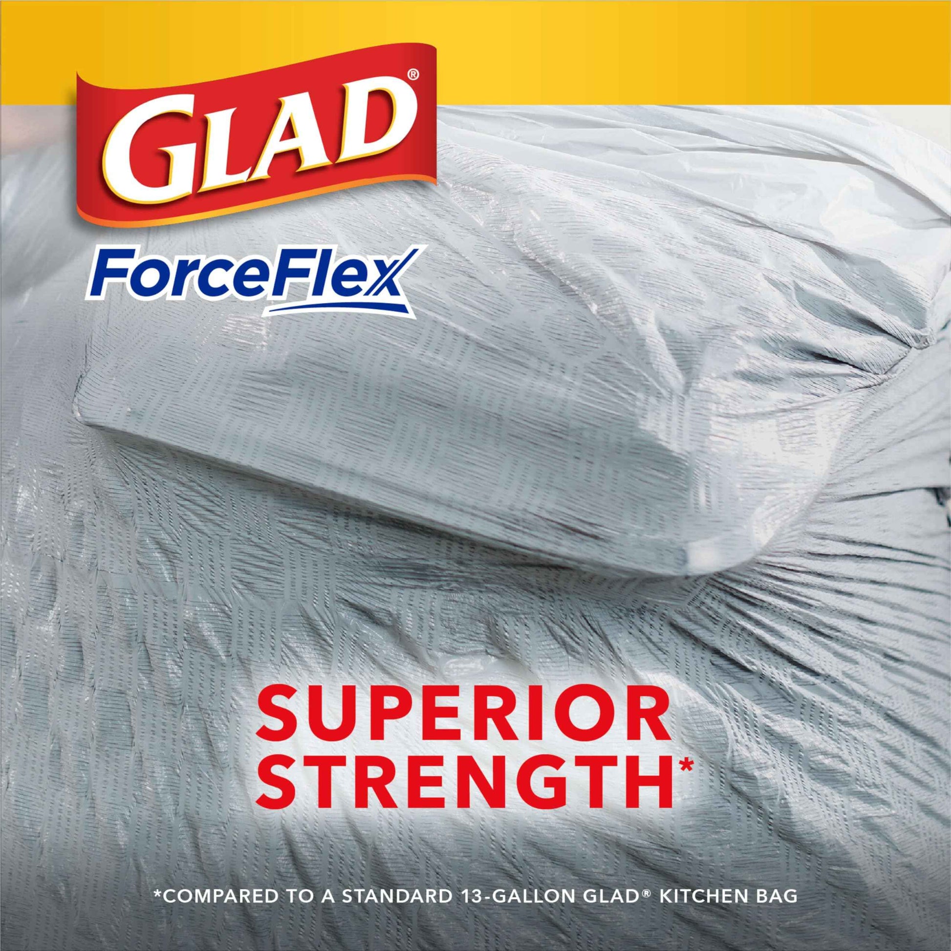 Glad OdorShield Trash Bags 13 Gallon Tall – Calming Febreze Fresh Clean Scent for Self-Care Kitchens, 80 Count Drawstring