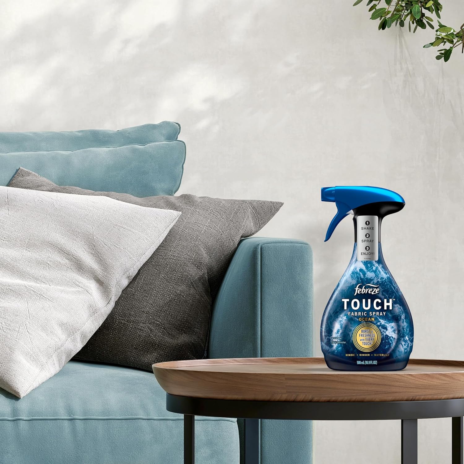 Febreze Touch Fabric Spray – Meditation Corner Scent Ritual, Calming Ginger and Hinoki Aromatherapy Mist