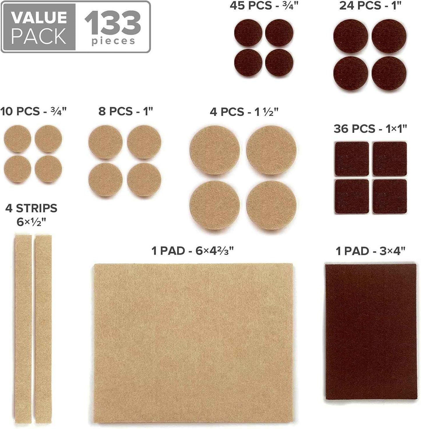 X-PROTECTOR 133-Piece Floor Protector Set – Thoughtful Hostess and Housewarming Gift for Anyone With Hardwood Floors
