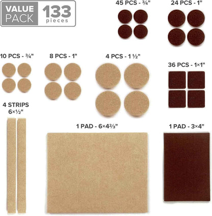 X-PROTECTOR 133-Piece Floor Protector Set – Thoughtful Hostess and Housewarming Gift for Anyone With Hardwood Floors
