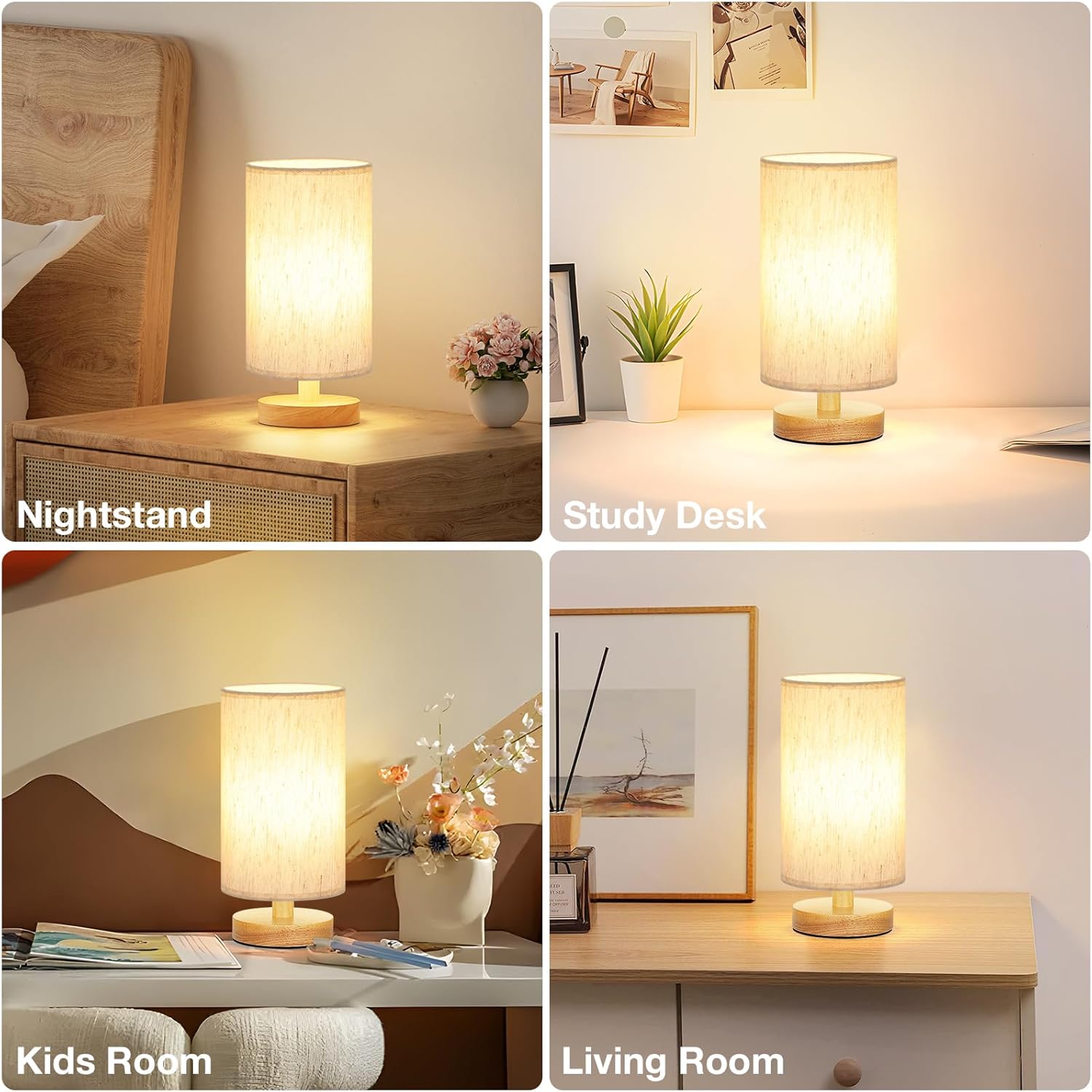 Fenmzee Bedside Lamp for Birthday Gifting - 9-Inch Decor Lamp with Decorative Pattern Shades for Her and New Apartment