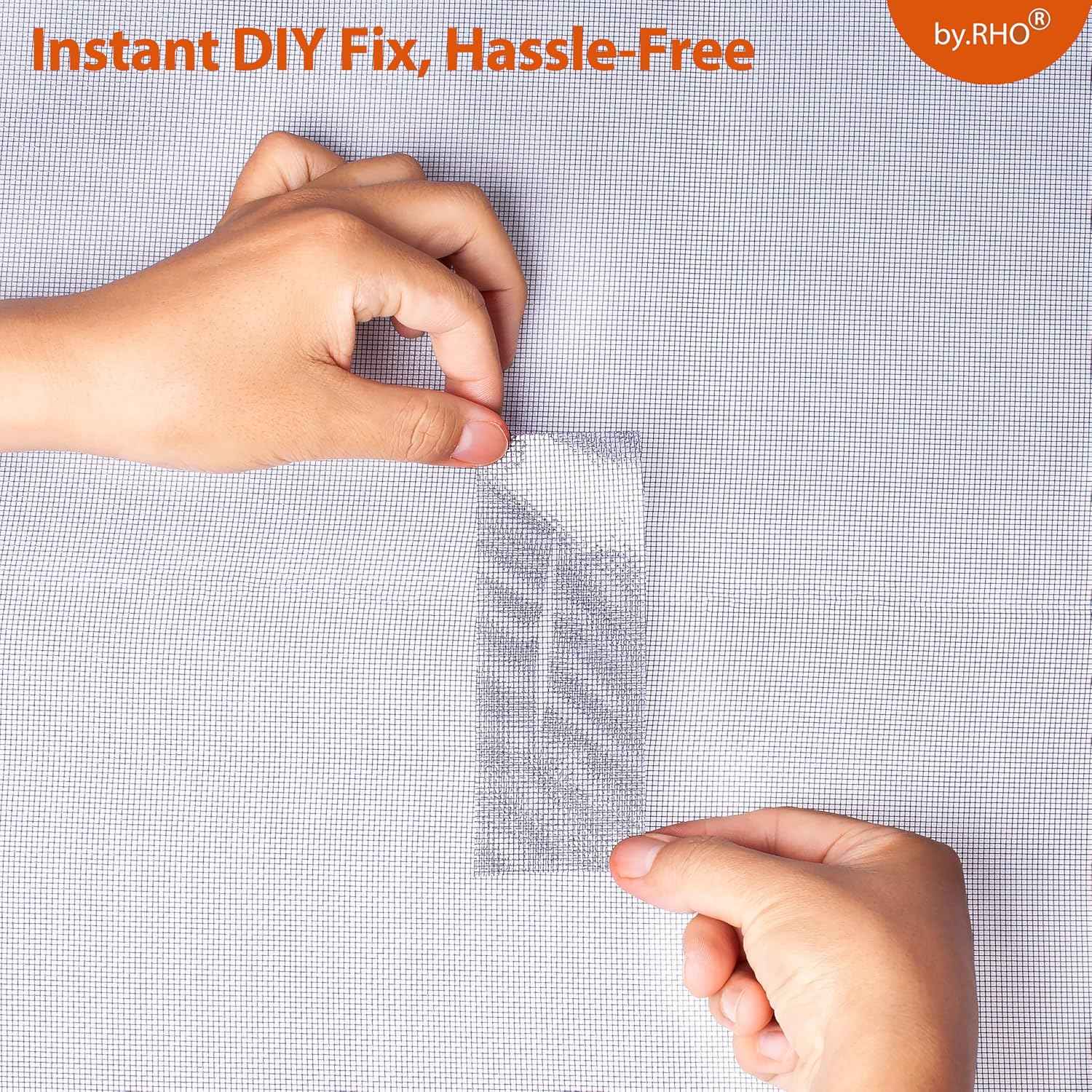 by.RHO Window Screen Repair Tape – 30-Second DIY Fix for Home Workshop and Garage Projects, Cut-to-Length Roll
