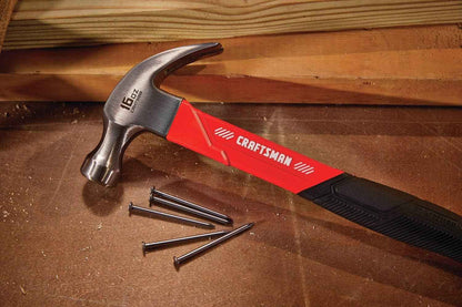 CRAFTSMAN 16 oz Claw Hammer – Overstrike Protection Zones for Reduced Tool Kickback Risk