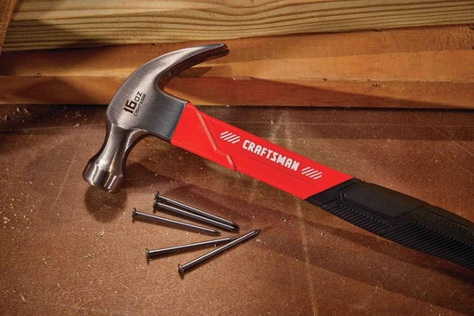 CRAFTSMAN 16 oz Claw Hammer – Overstrike Protection Zones for Reduced Tool Kickback Risk