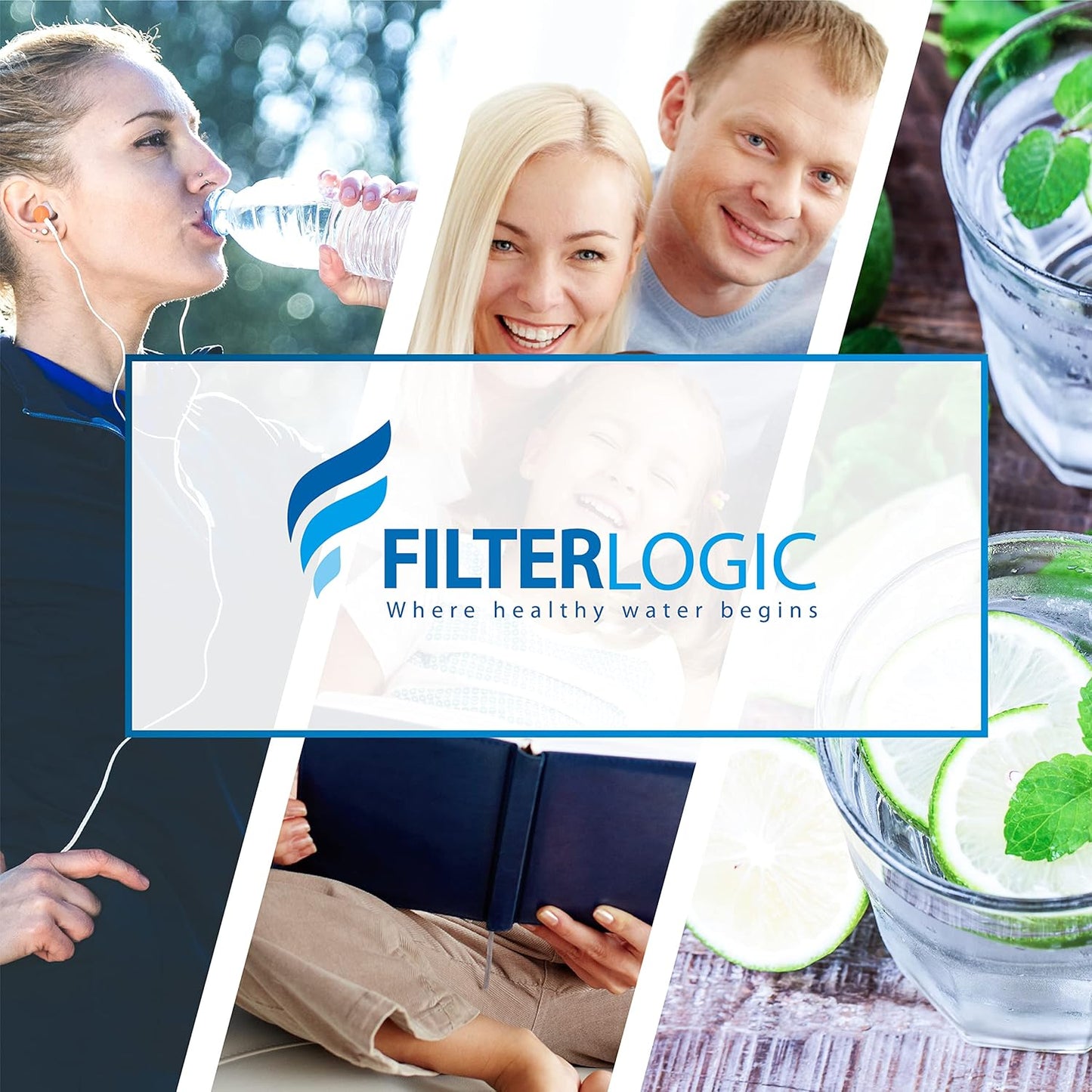 FilterLogic 6-Pack Replacement Water Filters for Brita Classic & Grand – Third-Party Verified Contaminant Reduction