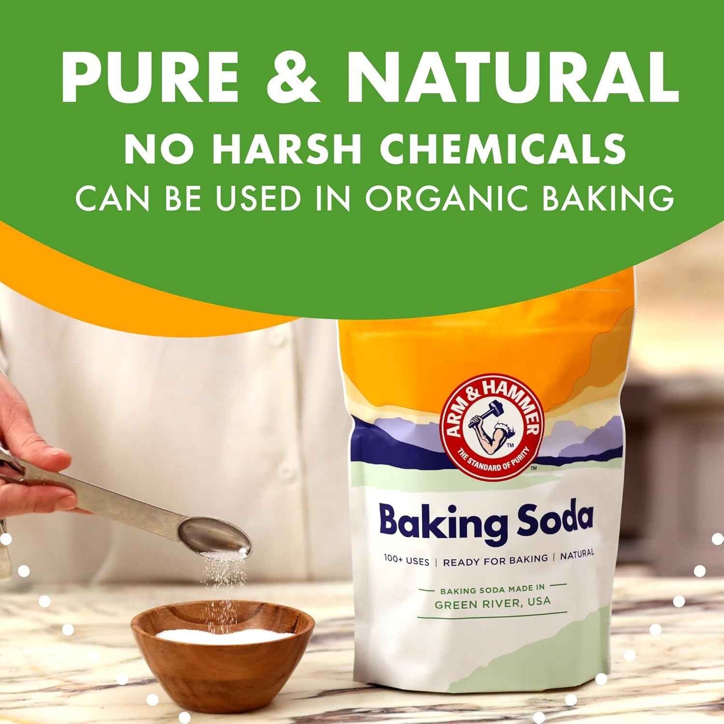 ARM & HAMMER Pure Sodium Bicarbonate, 7 Lb Bag — DIY Beauty Powder for Soaks, Scrubs and Personal Rituals