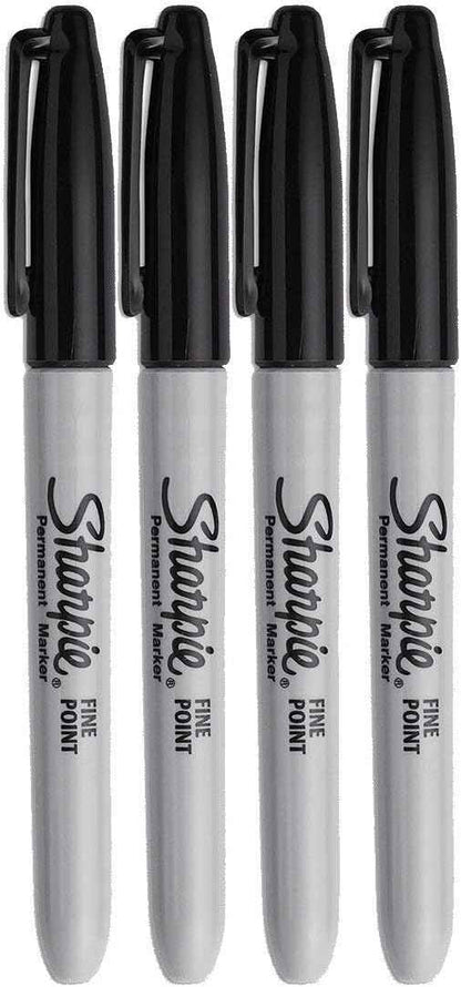 Sharpie Permanent Markers Fine Point Black – Home Office Labeling Essential for Files, Bins & Notebooks