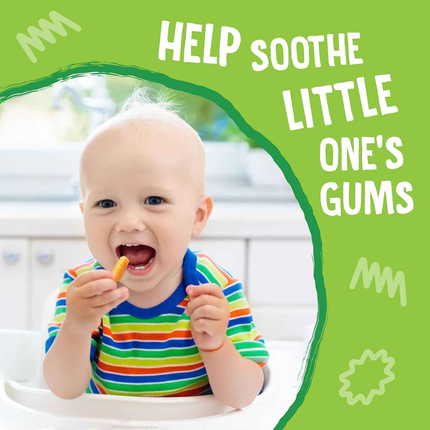 Earth's Best Dissolvable Baby Sticks – Gentle Organic Finger Food for Soothing Sore Gums 6+ Months