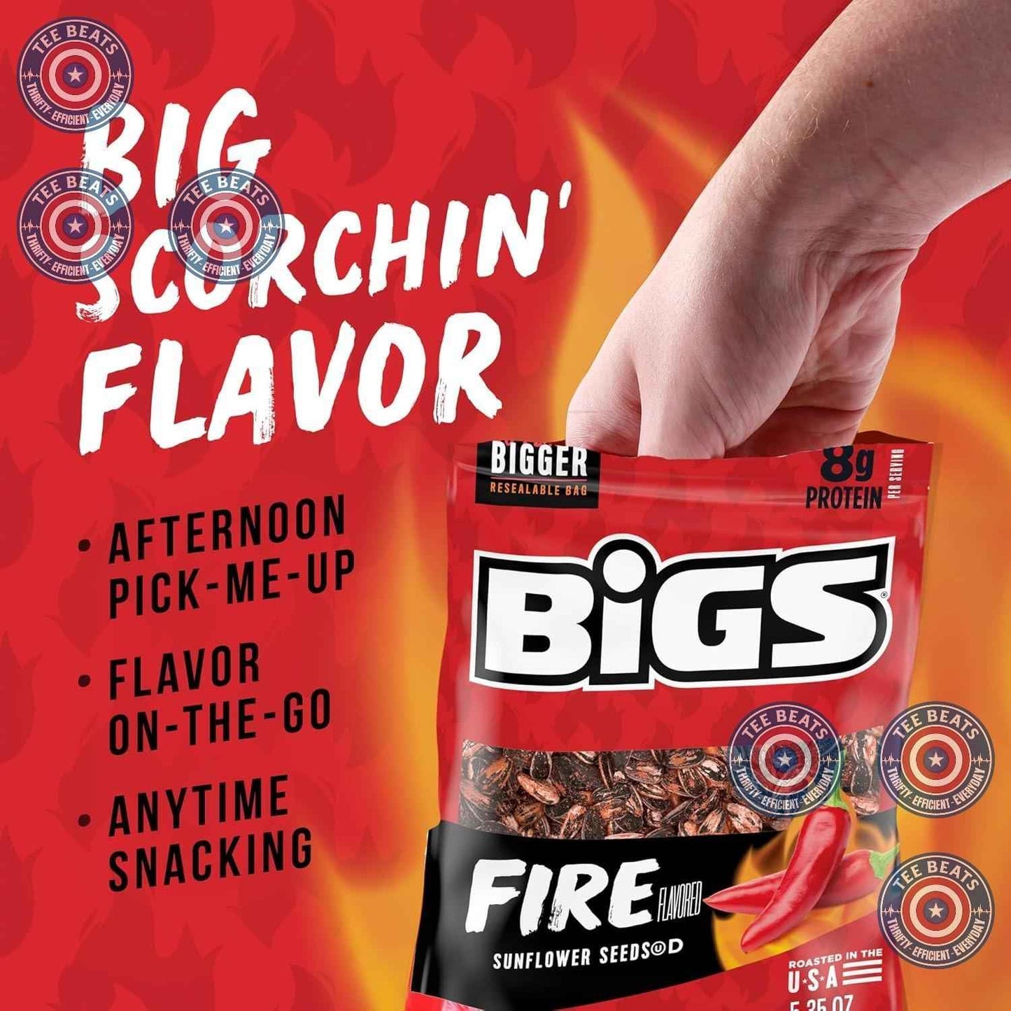 BIGS Taco Bell Fire Sauce Sunflower Seeds – Portable Spicy Snack for Road Trips and Tailgates