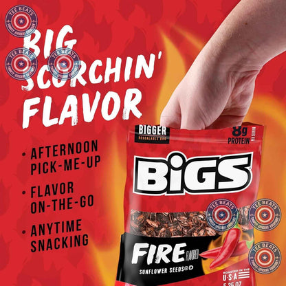 BIGS Taco Bell Fire Sauce Sunflower Seeds – Portable Spicy Snack for Road Trips and Tailgates