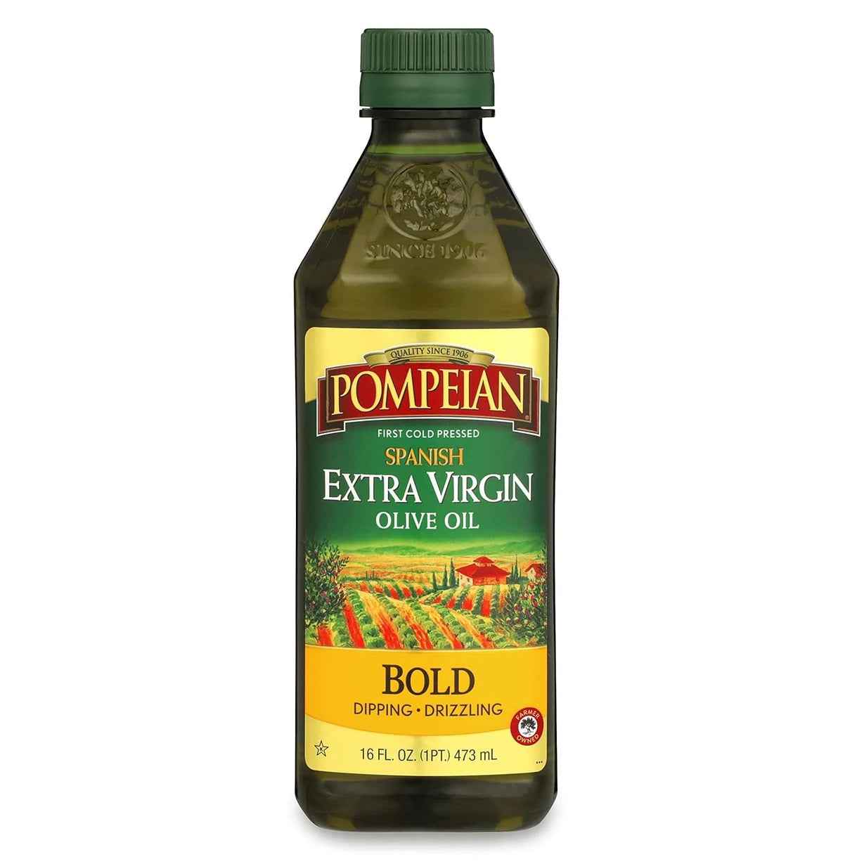 Pompeian Spanish Bold Extra Virgin Olive Oil – Thoughtful Housewarming & Hostess Gift for Foodie Friends, 16 Fl Oz