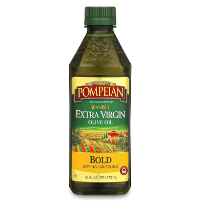 Pompeian Spanish Bold Extra Virgin Olive Oil – Thoughtful Housewarming & Hostess Gift for Foodie Friends, 16 Fl Oz
