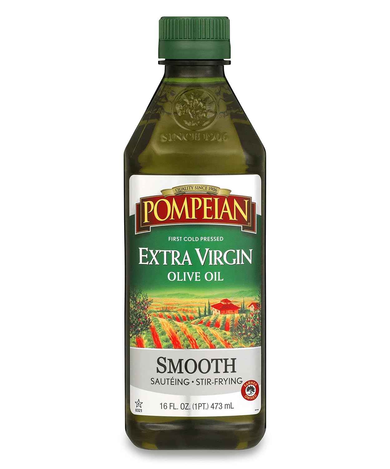Pompeian Smooth Extra Virgin Olive Oil – Everyday Cooking Oil for Family Meal Prep in the Home Kitchen