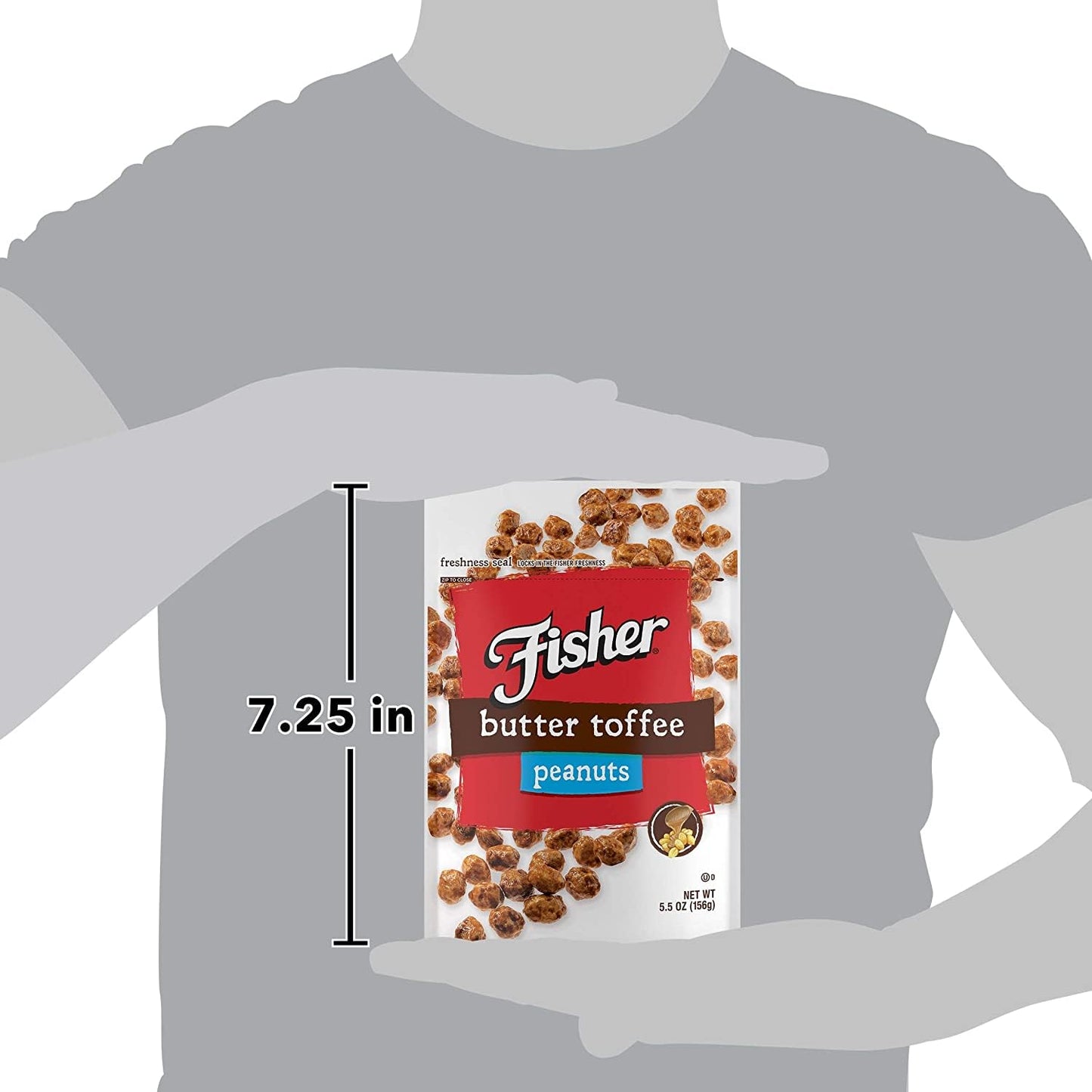 Fisher Snack Butter Toffee Peanuts – Office Pantry Snack to Power Through Afternoon Meetings, 5.5 oz