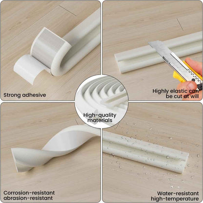 FoamGuard V-Shaped Weather Stripping – Garage Entry Door Seal for Wind Rain and Dust Protection, All-Season Outdoor Use