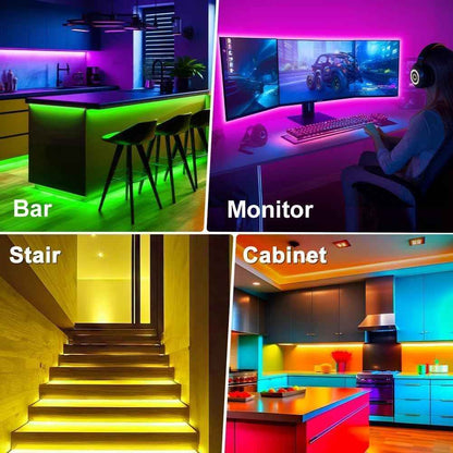 PSTAR LED Strip Lights Birthday Gift for Her, App Controlled RGB Bedroom Decor for Women, Moms, and Couples