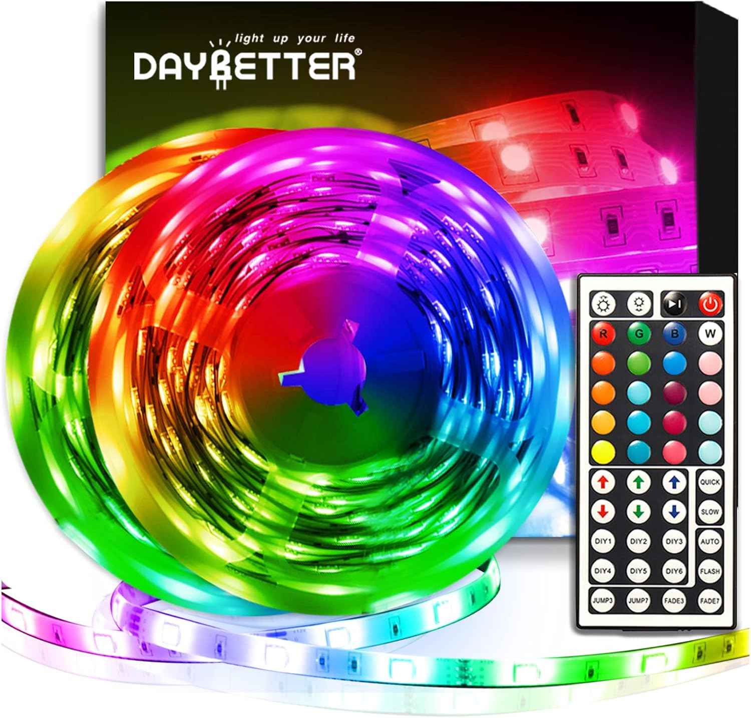 DAYBETTER RGB LED Strip Lights – Cozy Home Accent Lighting for Walls and Ceilings