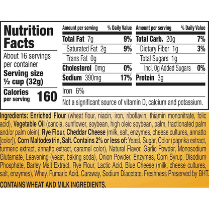 Gardetto's Aged Cheddar Snack Mix Tub – Portable Cheddar Snack for Camping, Road Trips, and Beach Days