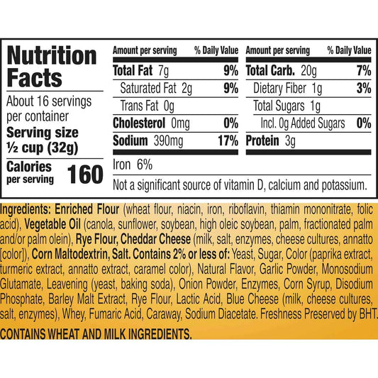Gardetto's Aged Cheddar Snack Mix Tub – Portable Cheddar Snack for Camping, Road Trips, and Beach Days